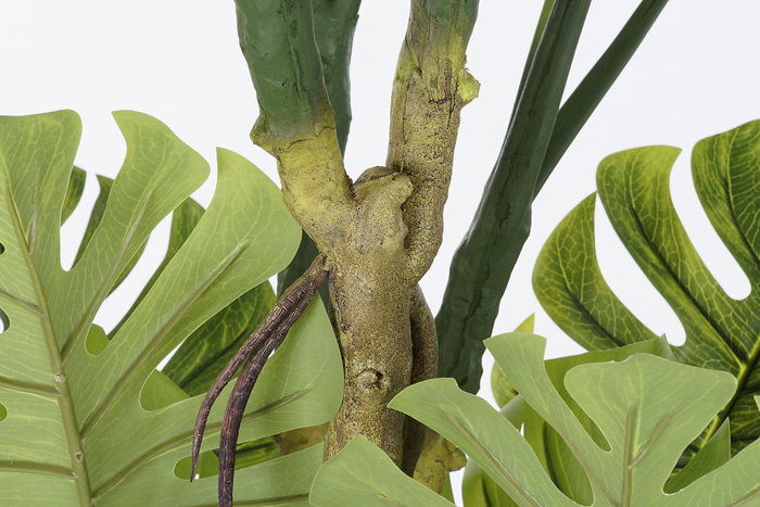 DKD Home Decor Monstera Planta Artificial Verde Marron Poliester 75 x 75 x 180 cm para Terraza y Jardin