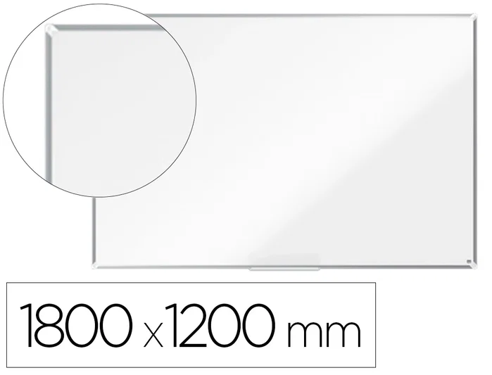 NOBO Pizarra blanca magnética Premium Plus con marco de aluminio 180x120 cm NOBO Pizarra blanca magnética Premium Plus con marco de aluminio 180x120 cm