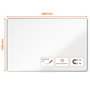 NOBO Pizarra blanca magnética Premium Plus con marco de aluminio 180x120 cm