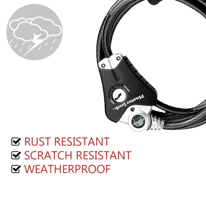 Master Lock Cable antirrobo Python ajustable de 1,8 m x 1 cm