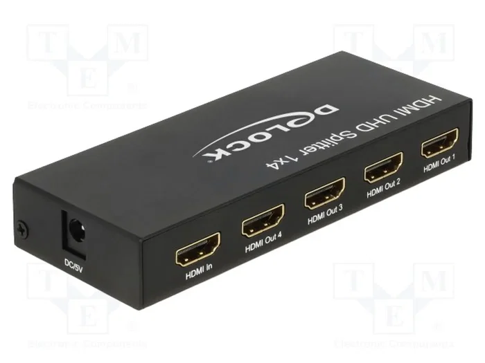 DeLOCK 18684 HDMI UHD Splitter 1 x HDMI in a 4 x HDMI out 4K
