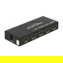 DeLOCK Adaptador HDMI Splitter 18684 - 1 Entrada 4 Salidas, 4K UHD 3840 x 2160 Pixeles, 600 MHz, Negro, Metal