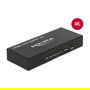 DeLOCK Adaptador HDMI Splitter 18684 - 1 Entrada 4 Salidas, 4K UHD 3840 x 2160 Pixeles, 600 MHz, Negro, Metal