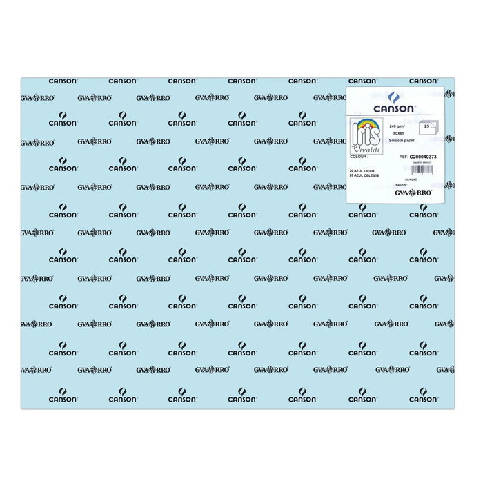 Guarro Cartulina Azul Cielo 50x65cm 185g
