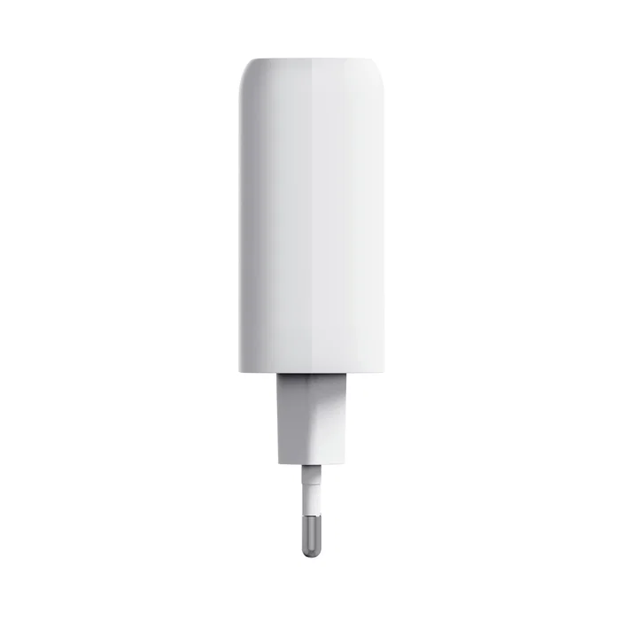 Trust Maxo Cargador de Pared USB-C Doble 65W con Carga Rápida PD 3.0, Protección Sobrecarga/Sobrecorriente, Blanco, Enchufe EU