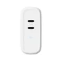 Trust Maxo Cargador de Pared USB-C Doble 65W con Carga Rápida PD 3.0, Protección Sobrecarga/Sobrecorriente, Blanco, Enchufe EU