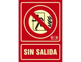 Syssa Señal de No Hay Salida PVC Fotoluminiscente 210x297 mm