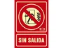 Syssa Señal de No Hay Salida PVC Fotoluminiscente 210x297 mm