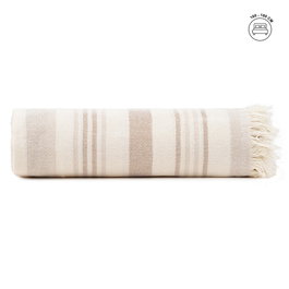 Ixia Colcha Rayas Beige-marrón Algodón 280 x 260 cm
