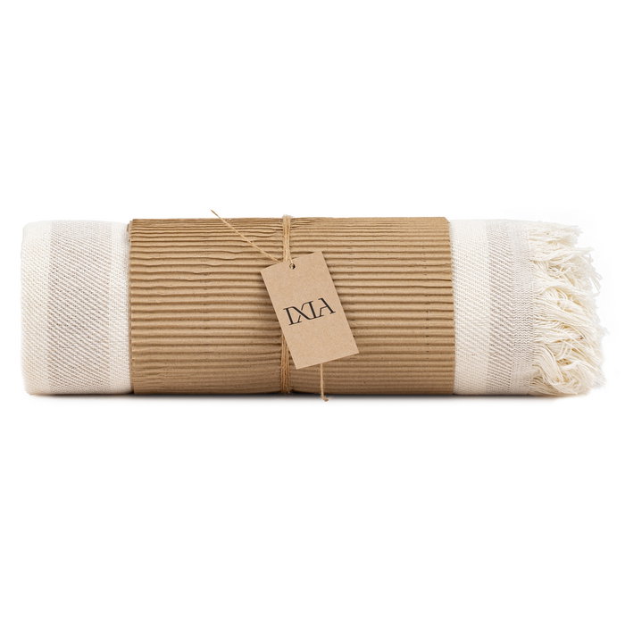 Ixia Colcha Rayas Beige-marrón Algodón 280 x 260 cm Ixia Colcha Rayas Beige-marrón Algodón 280 x 260 cm