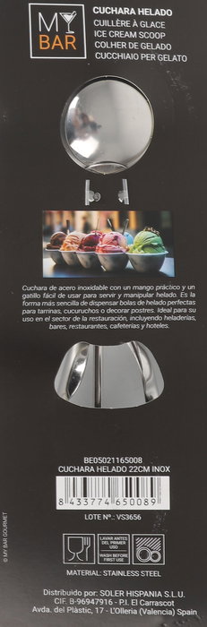 My Bar Cuchara Helado 22 cm Inoxidable (12 Unidades)