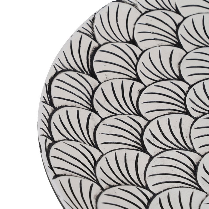 Bandeja Negro-Blanco Poliresina 41 X 41 X 4 cm