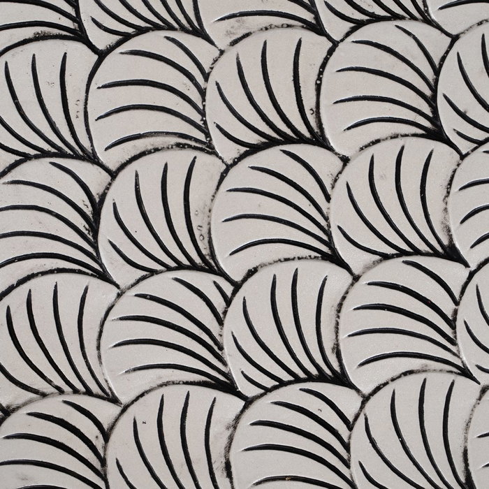 Bandeja Negro-Blanco Poliresina 41 X 41 X 4 cm