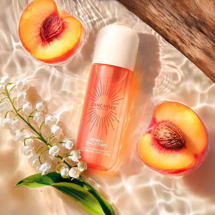 Lancaster Riviera Mist Peach Party - Body Mist de Fragancia Fresca con Melocotón y Lirio del Valle - 236 ml Lancaster Riviera Mist Peach Party - Body Mist de Fragancia Fresca con Melocotón y Lirio del Valle - 236 ml