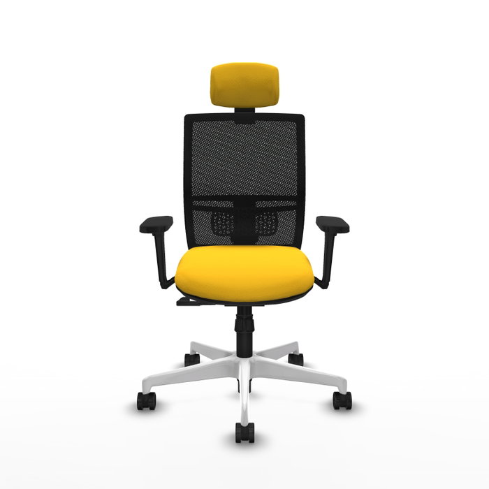 PIQUERAS Y CRESPO Silla de oficina Yunquera con Mecanismo Sincro, Amarillo y Negro PIQUERAS Y CRESPO Silla de oficina Yunquera con Mecanismo Sincro, Amarillo y Negro