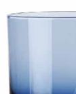 DKD Home Decor Set de 6 Copas de Cristal Rayadas Azul 160ml
