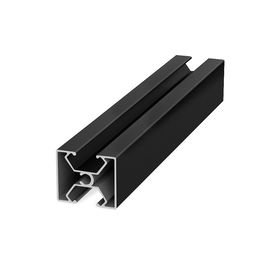 HERRAJES ALK Perfil Aluminio Kuadro-Sistem 5,25 Plata Mate Acabado Negro Set de 2