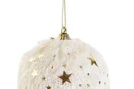 DKD Home Decor Bola Decoración Blanco Dorado 7 x 7 x 7 cm (24 Unidades)