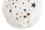 DKD Home Decor Bola de Decoración Estrella Blanco y Dorado, Pack de 24 unidades