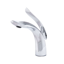 Grifo de lavabo monomando cromado con caño bajo y aireador
