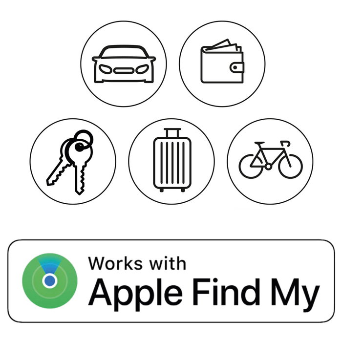 Be Mix Rastreador/Localizador Blanco Compatible con Apple Find My