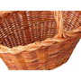 Basics Cesta de mimbre 37x25x20 cm con asa de 34 cm