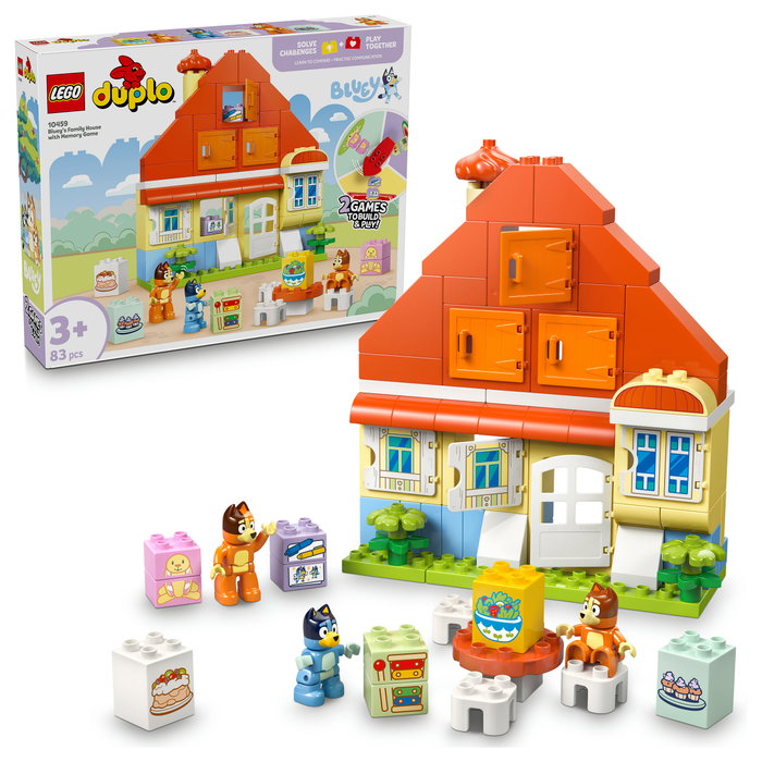 LEGO 10459 DUPLO Bluey Familia Casa con Juego de Memoria 83 Piezas 3+ años