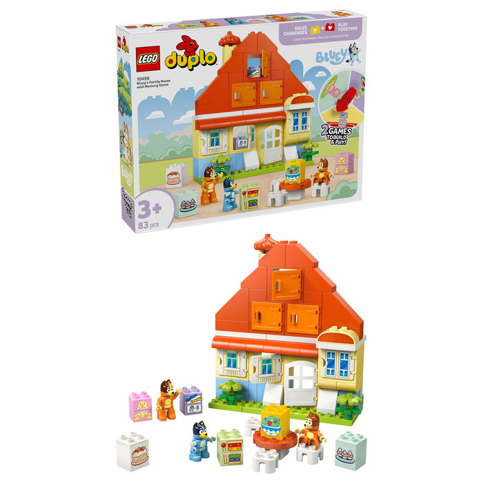 LEGO 10459 DUPLO Bluey Familia Casa con Juego de Memoria 83 Piezas 3+ años