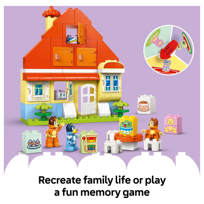 LEGO 10459 DUPLO Bluey Familia Casa con Juego de Memoria 83 Piezas 3+ años