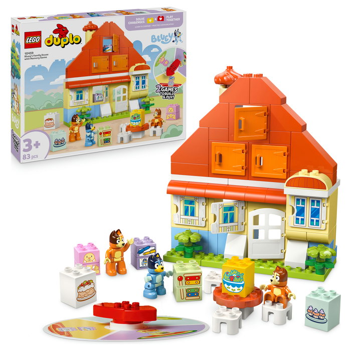 LEGO 10459 DUPLO Bluey Familia Casa con Juego de Memoria 83 Piezas 3+ años