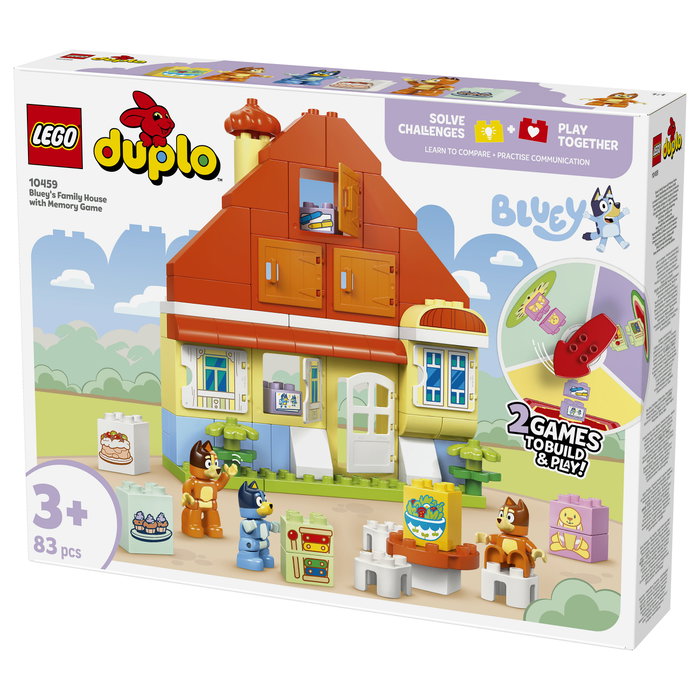 LEGO 10459 DUPLO Bluey Familia Casa con Juego de Memoria 83 Piezas 3+ años