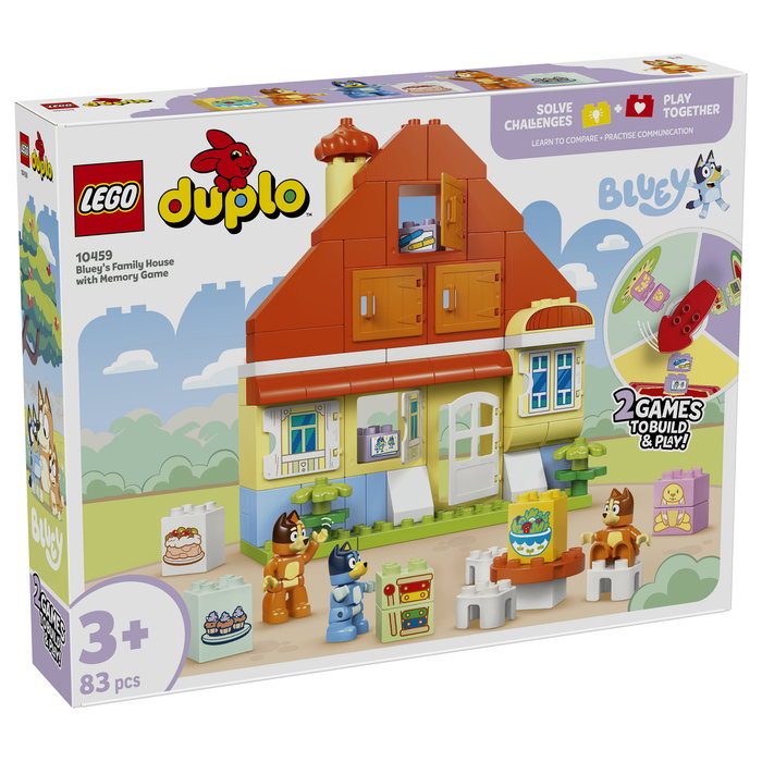 LEGO 10459 DUPLO Bluey Familia Casa con Juego de Memoria 83 Piezas 3+ años