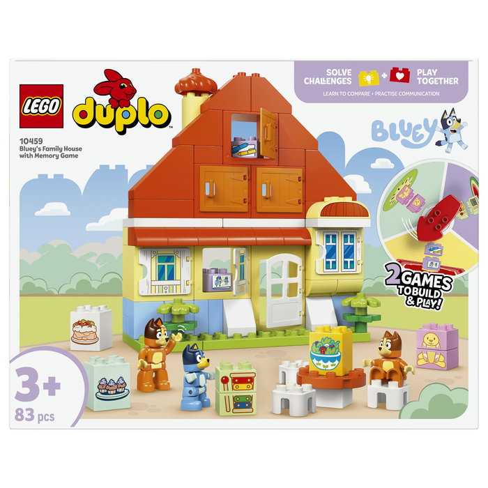 LEGO 10459 DUPLO Bluey Familia Casa con Juego de Memoria 83 Piezas 3+ años