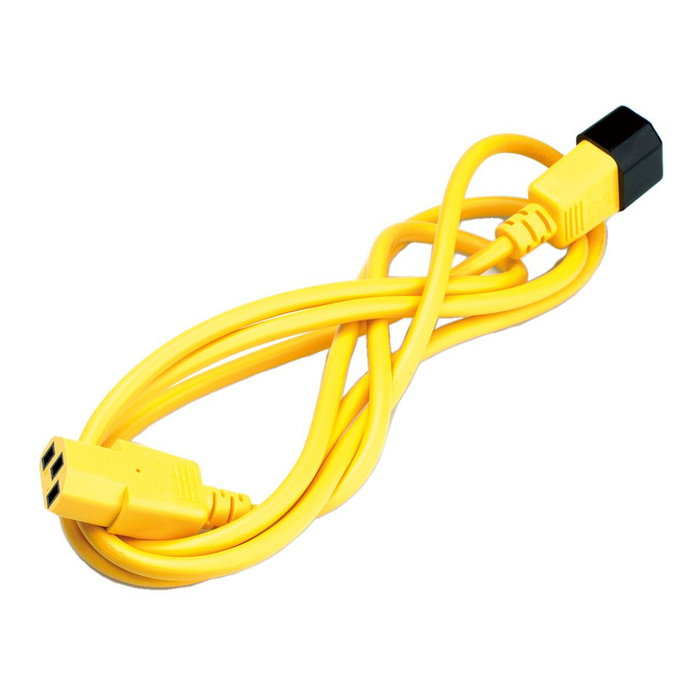 ROLINE Cable de alimentación IEC 320 C14 a C13, Amarillo, 0,8 m