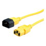 ROLINE Cable de alimentación IEC 320 C14 a C13, Amarillo, 0,8 m