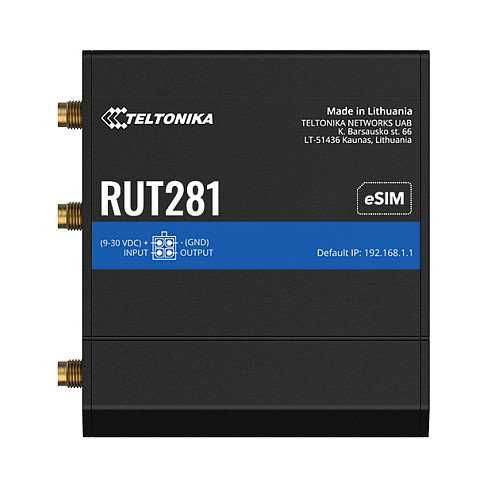 Teltonika RUT281 Router de red móvil 4G LTE CAT4 SIM y eSIM Teltonika RUT281 Router de red móvil 4G LTE CAT4 SIM y eSIM
