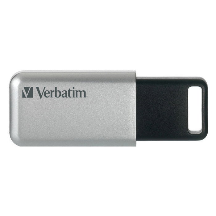 Verbatim Secure Pro 16GB USB 3.2 Gen 1 Pendrive Plata para PC y MAC Verbatim Secure Pro 16GB USB 3.2 Gen 1 Pendrive Plata para PC y MAC