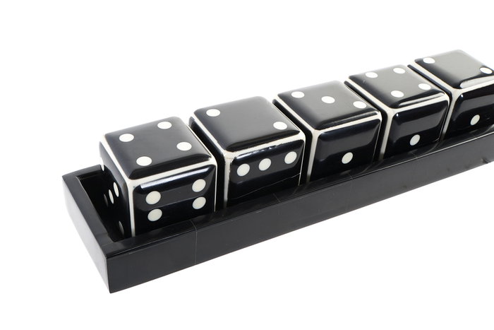 DKD Home Decor Juego de Mesa de Hueso con Dados (Surtido)