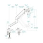 Tooq Soporte de Mesa para Monitor DB1334TNR-B 13-34 Pulgadas Negro