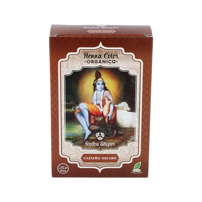 RADHE SHYAM Henna en Polvo Castaño Oscuro 100g RADHE SHYAM Henna en Polvo Castaño Oscuro 100g