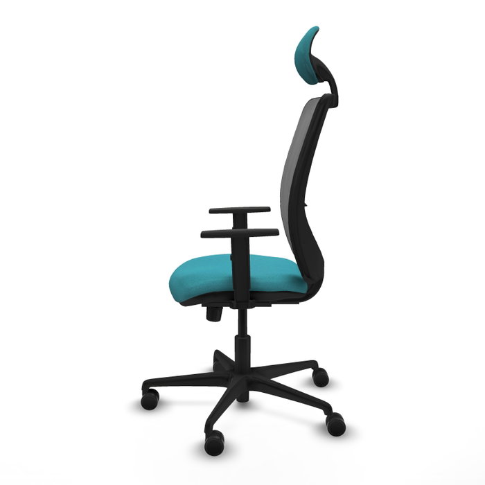 PIQUERAS Y CRESPO Silla de oficina Zulema con mecanismo Sincro, color Turquesa y Gris PIQUERAS Y CRESPO Silla de oficina Zulema con mecanismo Sincro, color Turquesa y Gris