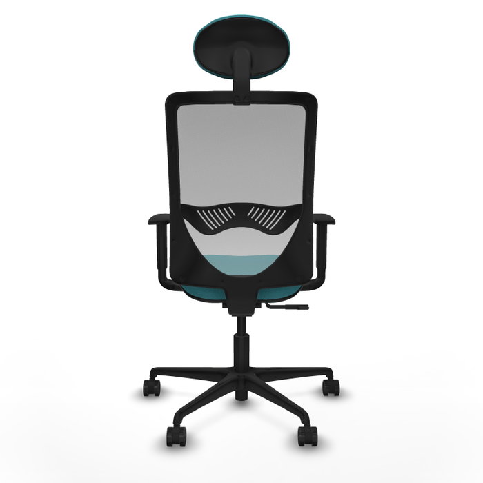 PIQUERAS Y CRESPO Silla de oficina Zulema con mecanismo Sincro, color Turquesa y Gris PIQUERAS Y CRESPO Silla de oficina Zulema con mecanismo Sincro, color Turquesa y Gris