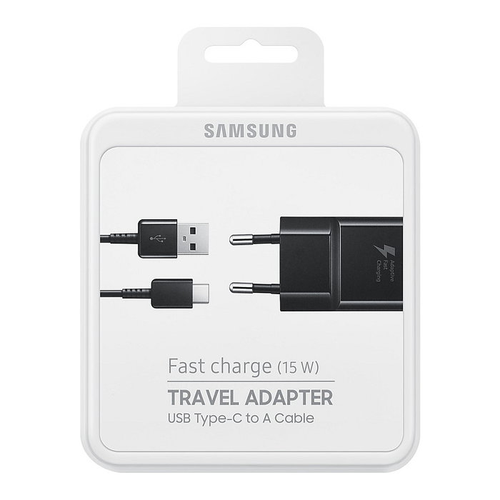 Samsung Cargador Rápido 15W Adaptador de Corriente con Cable USB Tipo-C 1.5m Negro (EP-TA20) - Bulk Samsung Cargador Rápido 15W Adaptador de Corriente con Cable USB Tipo-C 1.5m Negro (EP-TA20) - Bulk