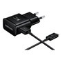 Samsung Cargador Rápido 15W Adaptador de Corriente con Cable USB Tipo-C 1.5m Negro (EP-TA20) - Bulk
