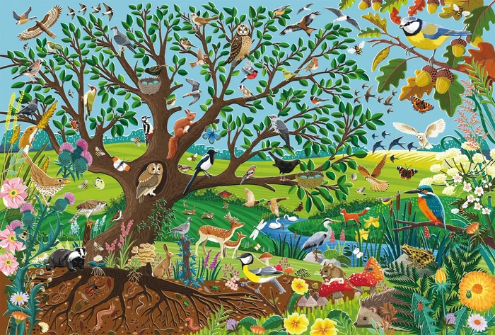 Schmidt Spiele Puzzle Animales en el jardín 60 Piezas AABRK21453 para Niños a Partir de 5 Años