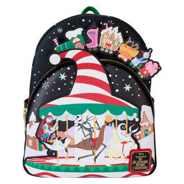 Loungefly Journey to Christmas Town Mochila Pesadilla Antes de Navidad Disney