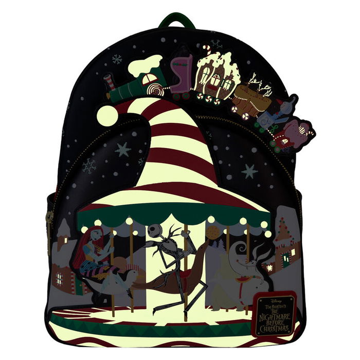 Loungefly Journey to Christmas Town Mochila Pesadilla Antes de Navidad Disney