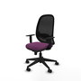 PIQUERAS Y CRESPO Silla de oficina Cilanco con mecanismo Sincro, Morado y Negro