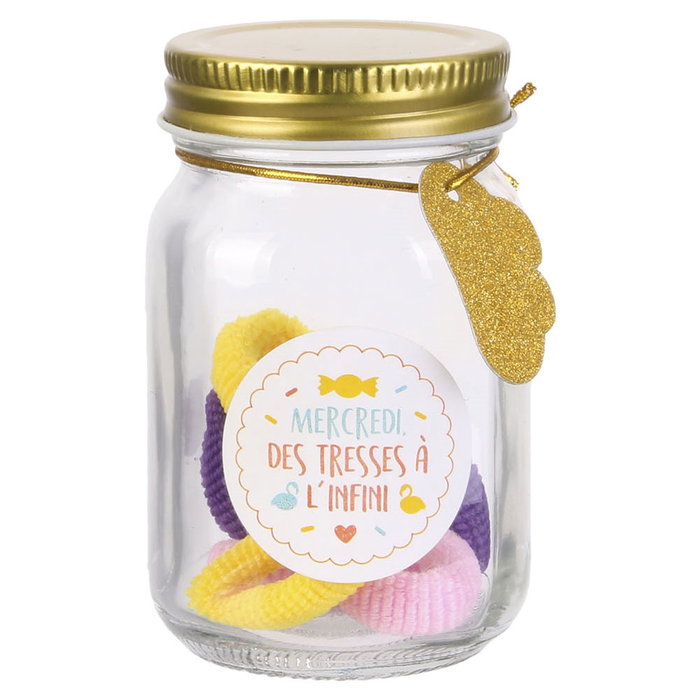 Hello Kids Tarro Accesorios Pelo Niña con Gomas, Clips y Coleteros, 6 Modelos Coleccionables Hello Kids Tarro Accesorios Pelo Niña con Gomas, Clips y Coleteros, 6 Modelos Coleccionables