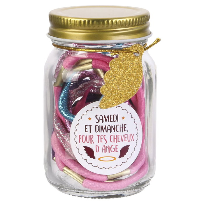 Hello Kids Tarro Accesorios Pelo Niña con Gomas, Clips y Coleteros, 6 Modelos Coleccionables Hello Kids Tarro Accesorios Pelo Niña con Gomas, Clips y Coleteros, 6 Modelos Coleccionables